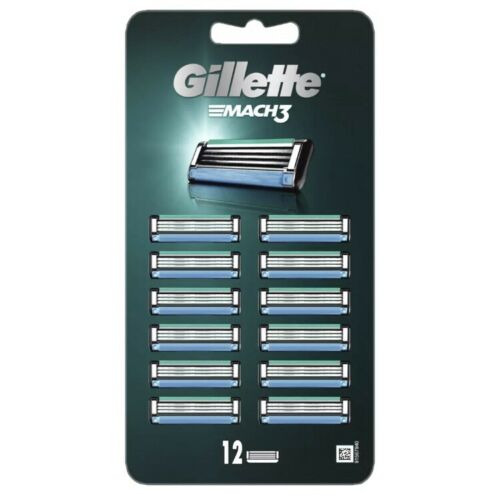Gillette Mach 3 Men's Razor Blades x12