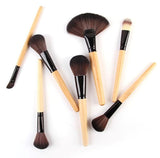 24 Pcs Bamboo Brush Set- Powder Highlighter Contour Foundation