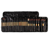 24 Pcs Bamboo Brush Set- Powder Highlighter Contour Foundation