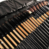 30 pcs Bamboo Complete Brush Set-Powder Blusher Eyeshadow Concealer