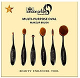 Airbrush Multi Purpose Oval Makeup Brush 6Pcs  100% Fiber FLEXI BLACK