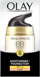 New Olay Total Effects Touch of Foundation Anti-Ageing BB Day Moisturiser with Niacinamide, Vitamin C and E, Fair, 50 ml-BARGAIN