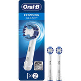 New Oral B Precision Clean Replacement 2 Tooth Brush Heads -BARGAIN
