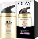 New Olay Total Effects 7 in 1 Anti Ageing Night Firming Moisturiser, 50ml-BARGAIN