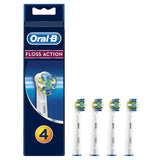 New Oral B Floss Action Replacement 4 Tooth Brush Heads -BARGAIN