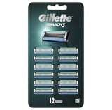 NEW-GILLETTE MACH 3 RAZOR BLADES X 12 NEW SEALED NEW PACKAGING-BARGAIN