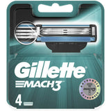 New Gillette Mach 3 Razor Blades Refills 4Pack-BARGAIN