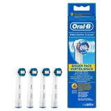 New Oral B Precision Clean Replacement 4 Tooth Brush Heads -BARGAIN