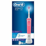 New Braun Oral-B Vitality Plus 3D White Clean Electric Toothbrush + Extra Head, Pink