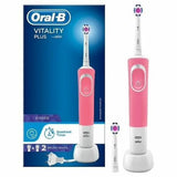 New Braun Oral-B Vitality Plus 3D White Clean Electric Toothbrush + Extra Head, Pink